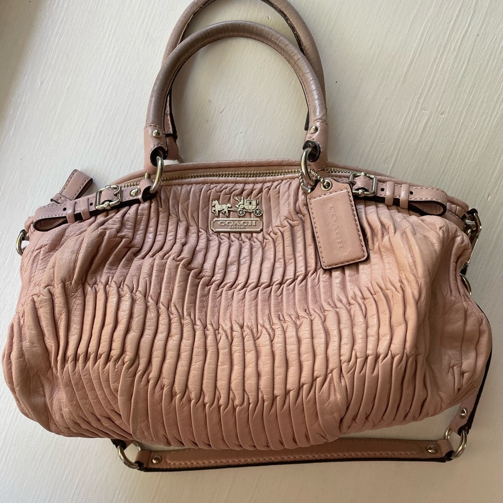 Leather Coach handbag